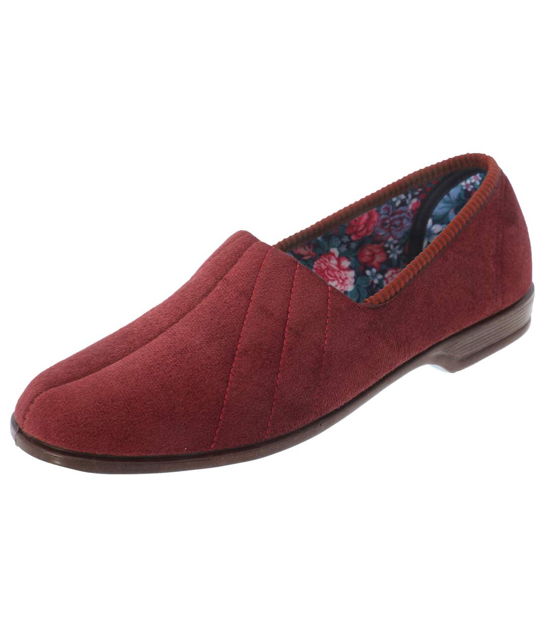 Audrey iii chaussons en velours femme bordeaux Sleepers-2