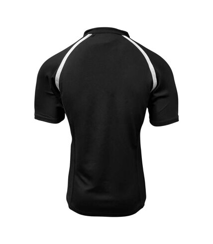 Gilbert Rugby Mens Xact Short Sleeved Rugby Shirt (Black)