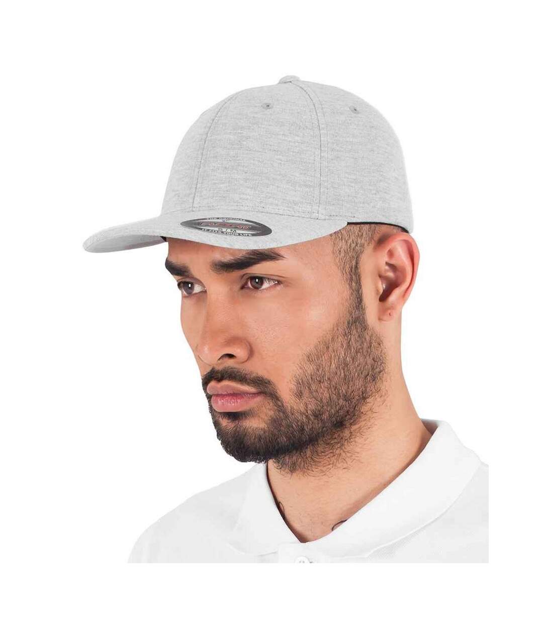 Casquette adulte gris chiné Flexfit-3