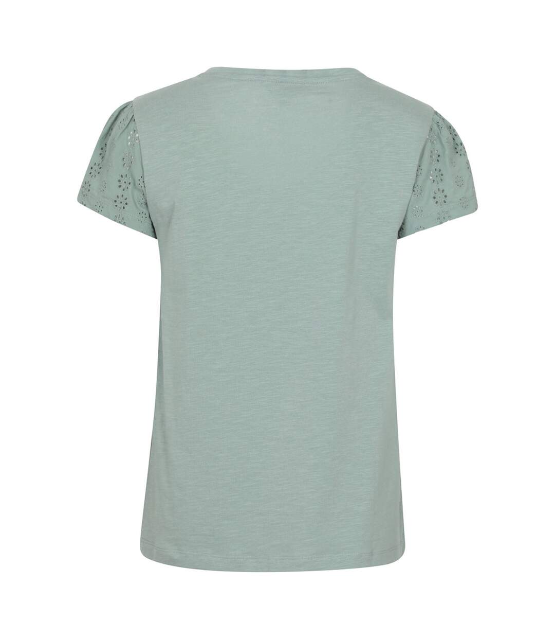Womens/ladies Malaga Broderie Sleeve T-shirt Khaki Green Mountain Warehouse-2