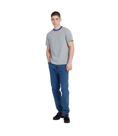 T-shirt Manches Courtes Motif Rayé Danny Homme Gris Farah
