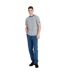 T-shirt Manches Courtes Motif Rayé Danny Homme Gris Farah-1