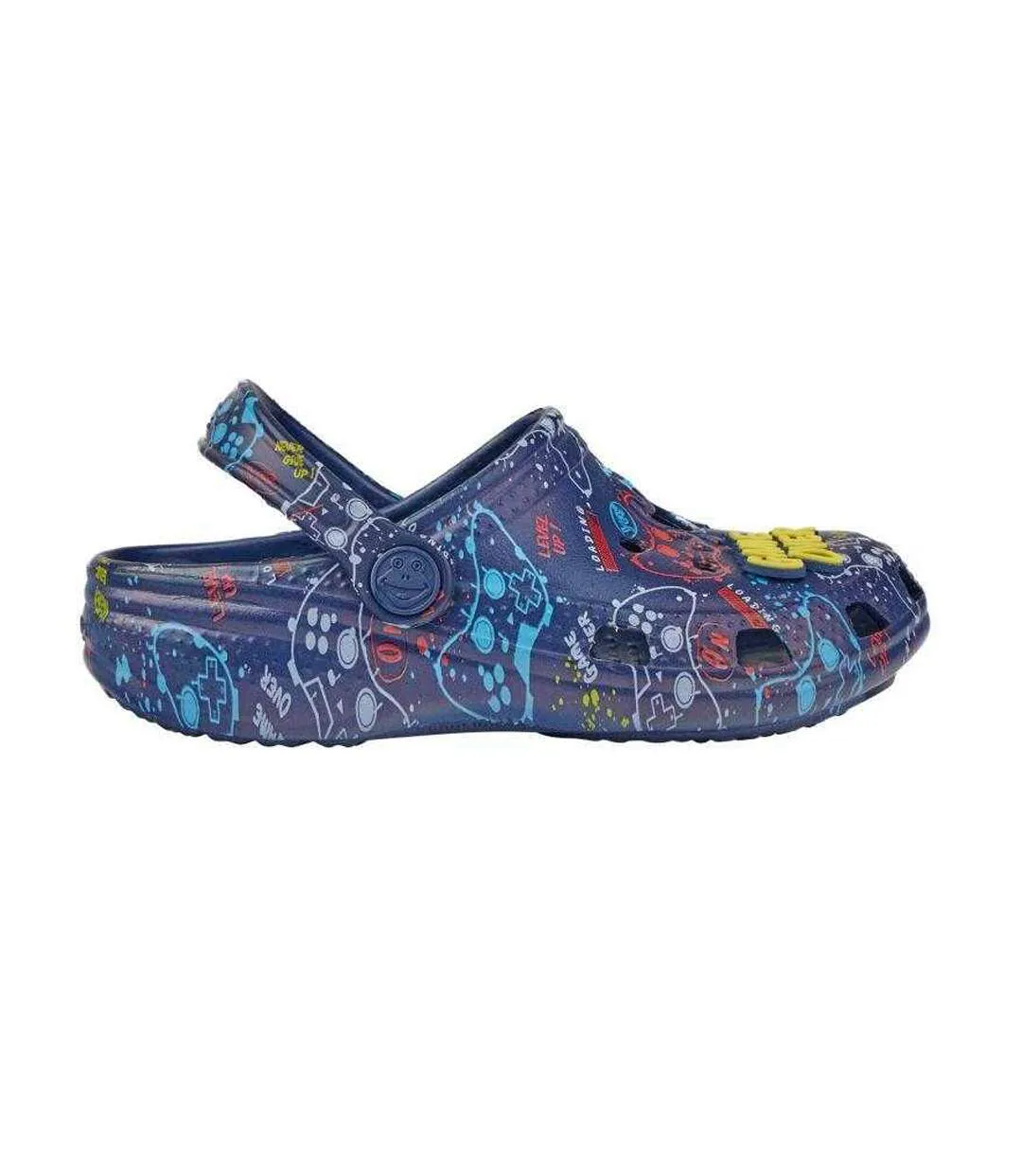 Sabots Été Motif/style Jeu Vidéo Big Frog Enfant Bleu Marine Foncé Coqui-3