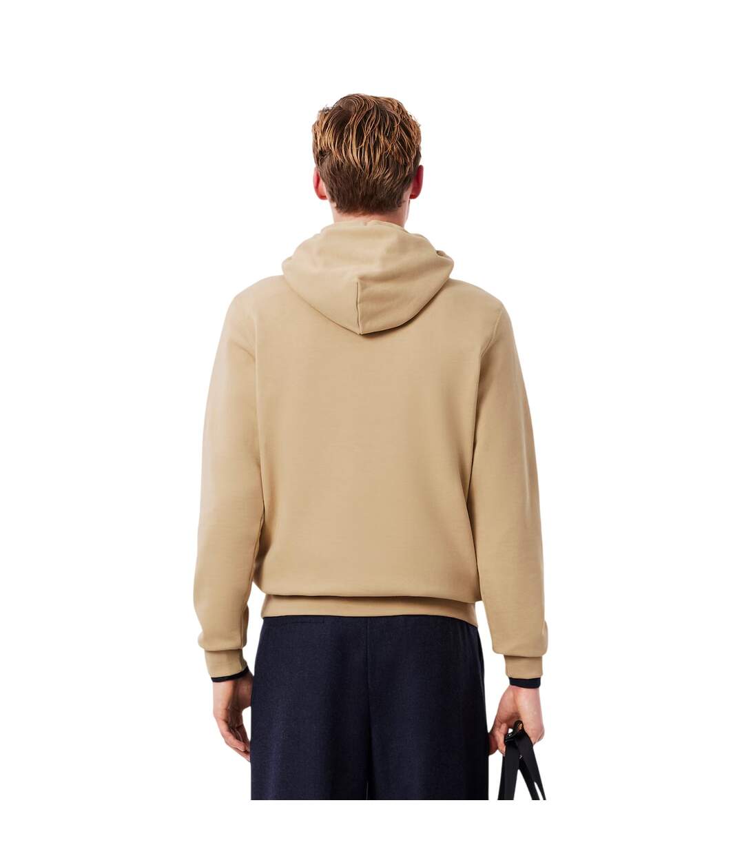 Mens Basic Pullover Hoodie Beige Lacoste-3