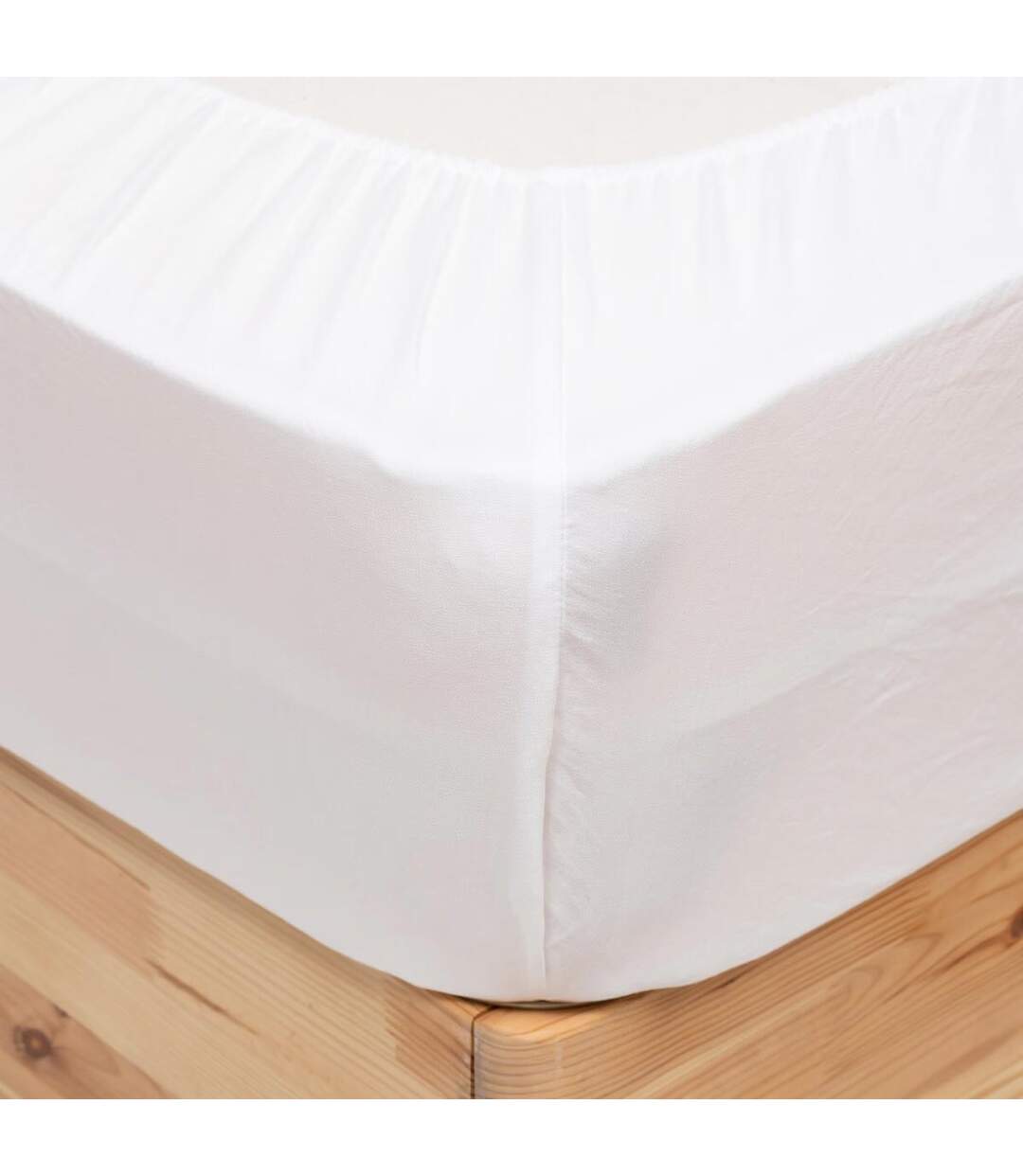 Drap Housse en Microfibre Priscia 140x190cm Blanc-1