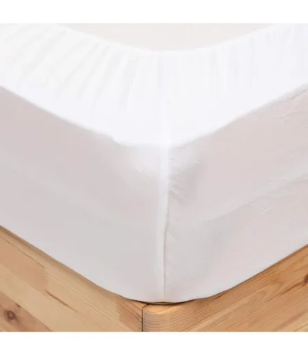 Drap Housse en Microfibre Priscia 140x190cm Blanc
