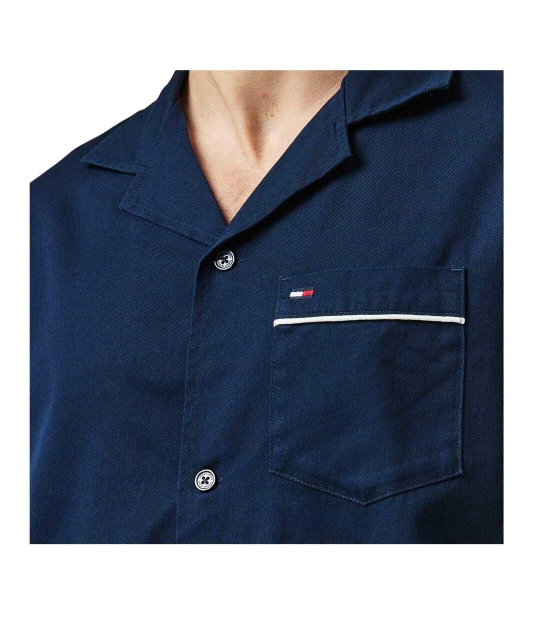 Mens Embroidered Regular Shirt Dark Navy Tommy Jeans-4