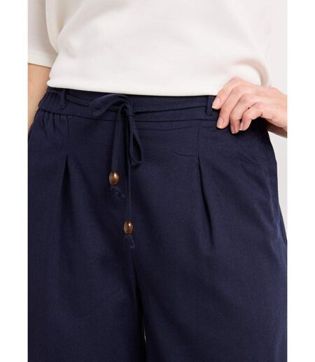 Pantalon large avec lin, style ethnique