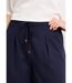 Pantalon large avec lin, style ethnique-4