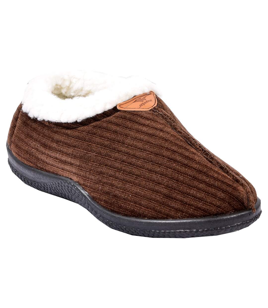 PANTOUFLE Femme Chausson COCOONING MD7281 MARRON VELOURS-1