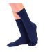 1 Pack Essential Mid-Calf Toe Socks for Men and Women-4