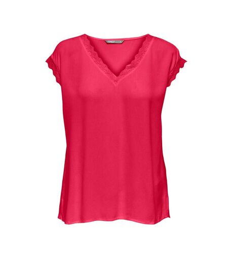 T-Shirt rouge femme only pelina - xs