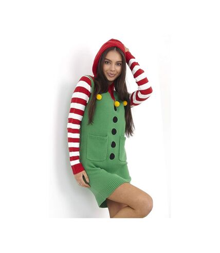Brave Soul Womens/Ladies Christmas Elf Jumper Dress ()