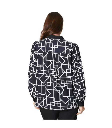 Principles Womens/Ladies Geometric Shirt (Monochrome) - UTDH6709