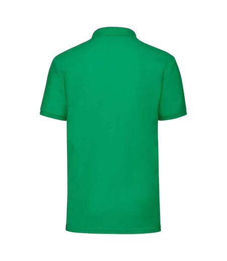 Mens 65/35 polo shirt kelly green Fruit of the Loom