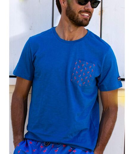 T-shirt manches courtes Flamingo Diver bleu Admas