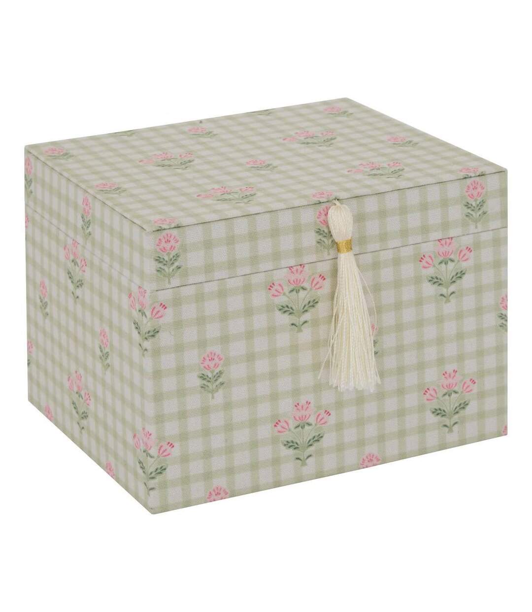 Boîte à Bijoux Déco Bloomy 18cm Vert-1