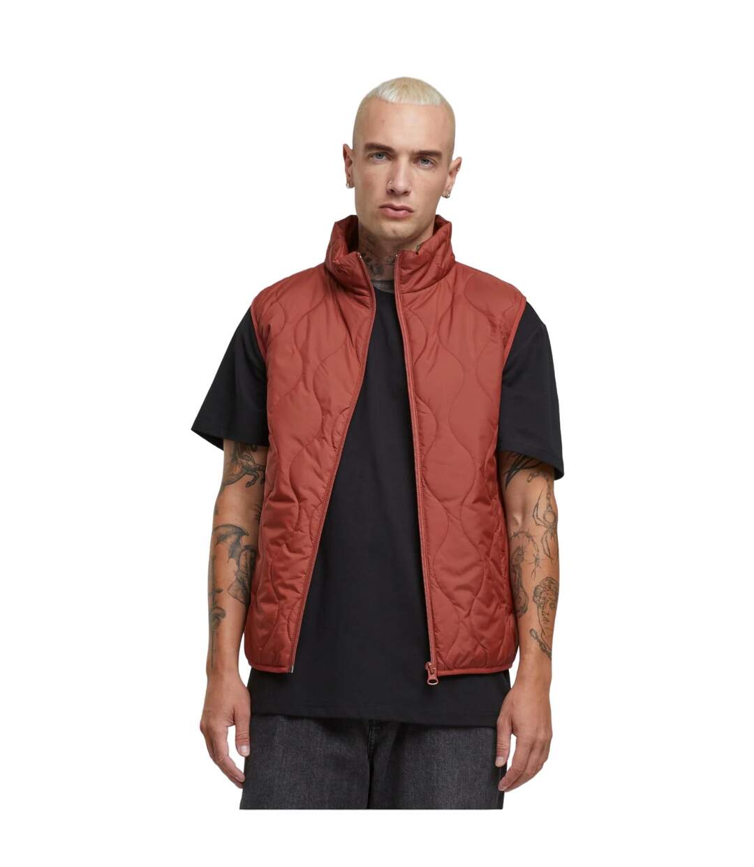 Doudoune Sans Manches Homme Rouille Foncée Urban Classics-2