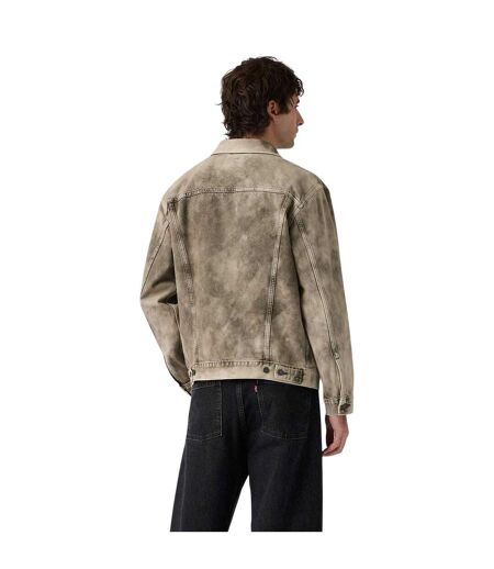 Mens Camo Denim Relaxed Fit Trucker Jacket Green Levis