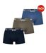 Lot De 3  Boxers Motif/style Logo Bodywear Homme Bleu Noir Vert Boss-1