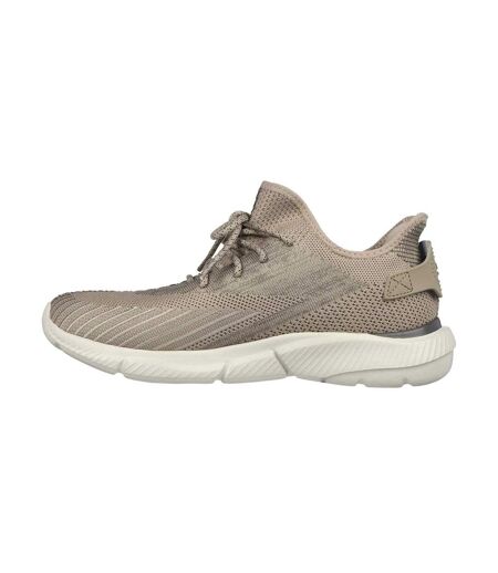 Mens Knitted Trainers Tan Skechers