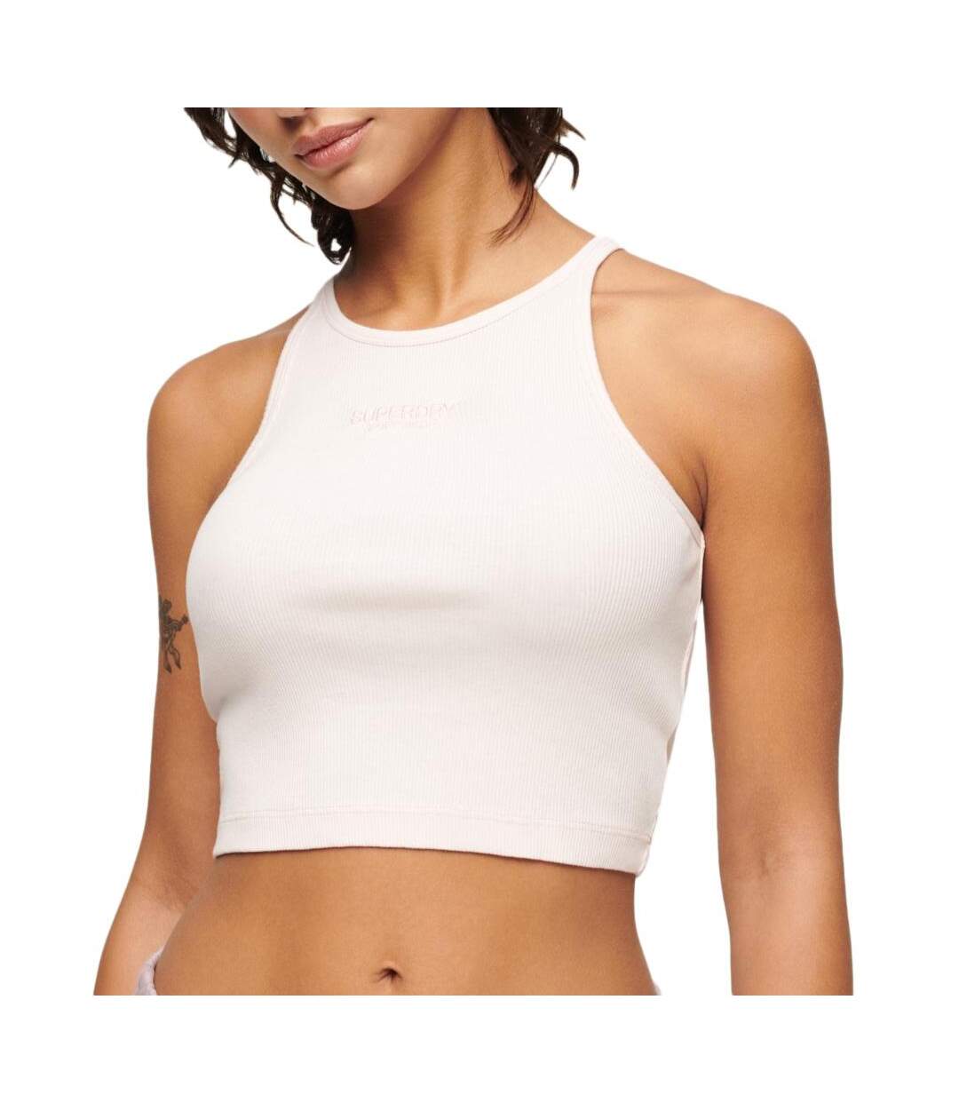 Top blanc femme superdry embroidered racer - l/xl-1