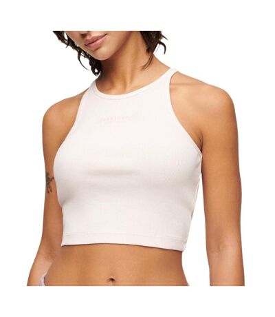 Top blanc femme superdry embroidered racer - l/xl