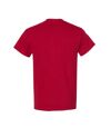 Gildan Mens Heavy Cotton Short Sleeve T-Shirt (Pack of 5) (Antique Cherry Red) - UTBC4807