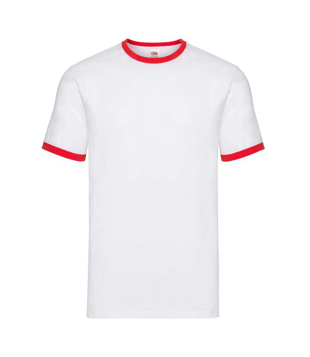 T-shirt homme blanc / rouge Fruit of the Loom-1