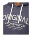 Mens Vintarge Hoodie Navy Crosshatch-4