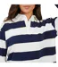 Haut De Rugby Manches Longues Motif/style Rayures Horizontales Femme Bleu Marine Crème Brave Soul-4