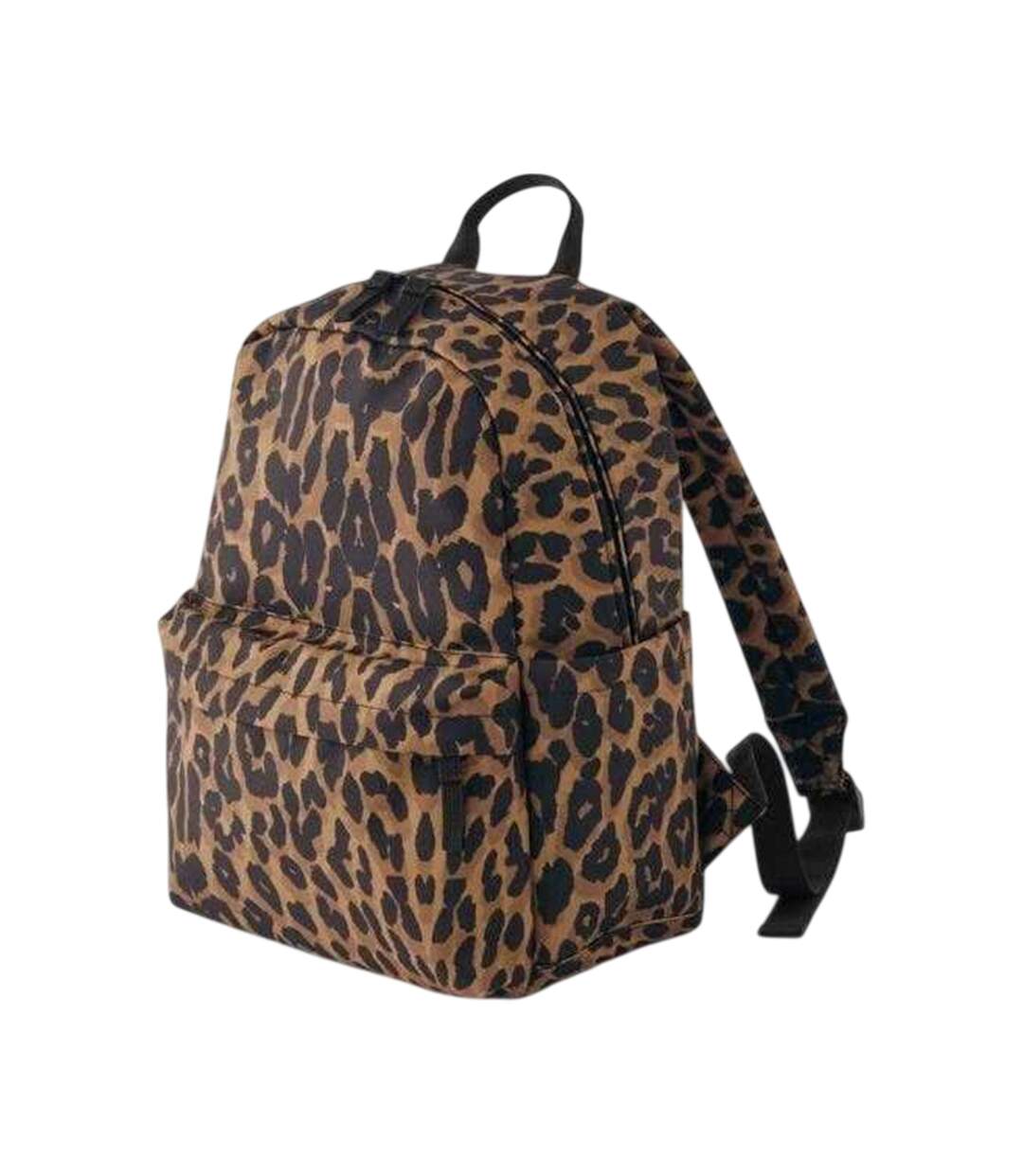 Leopard Print Recycled Polyester Mini Backpack One Size Leopard Bagbase-3