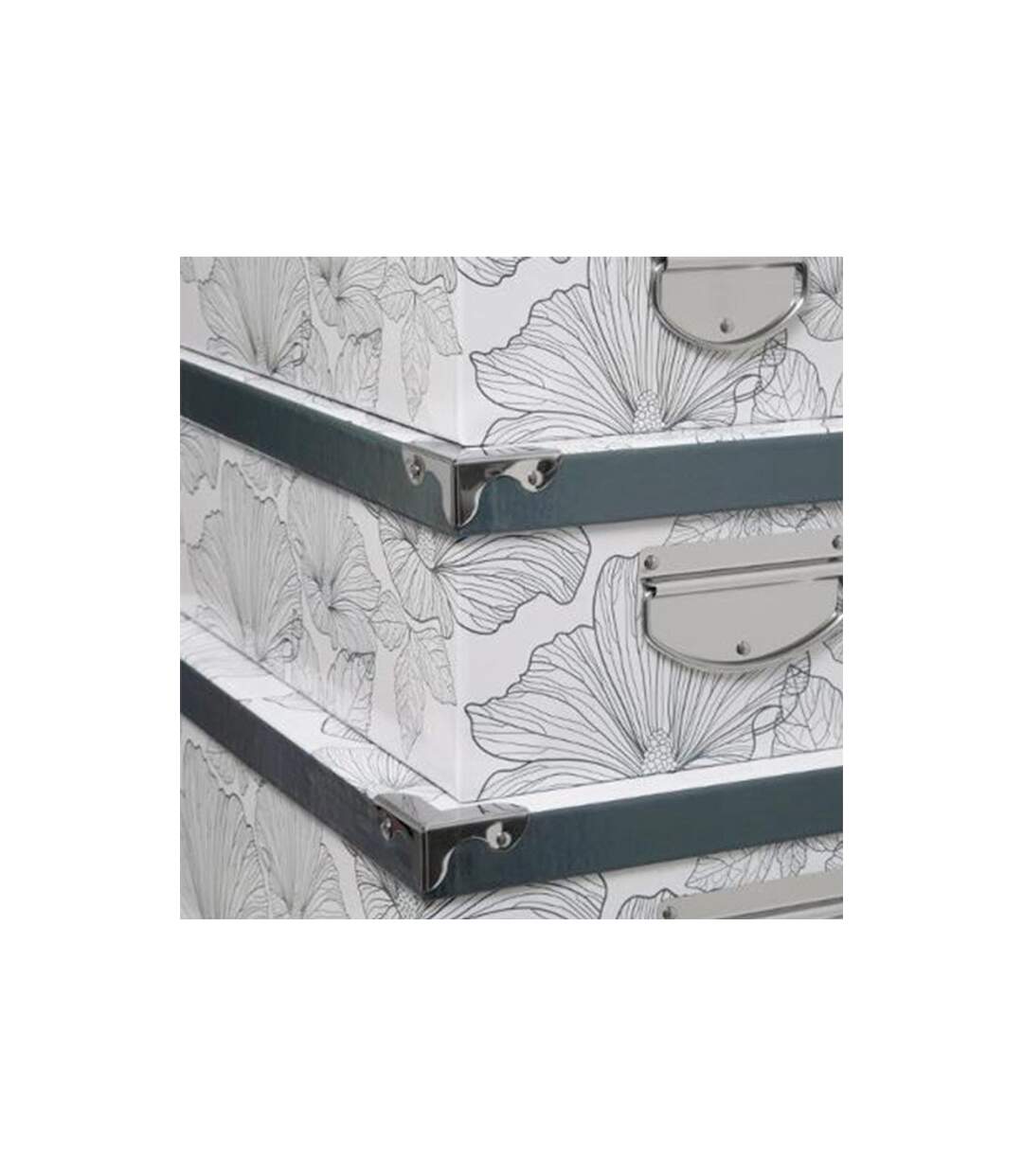 Lot de 6 Boîtes de Rangement Délicat 48cm Blanc-2