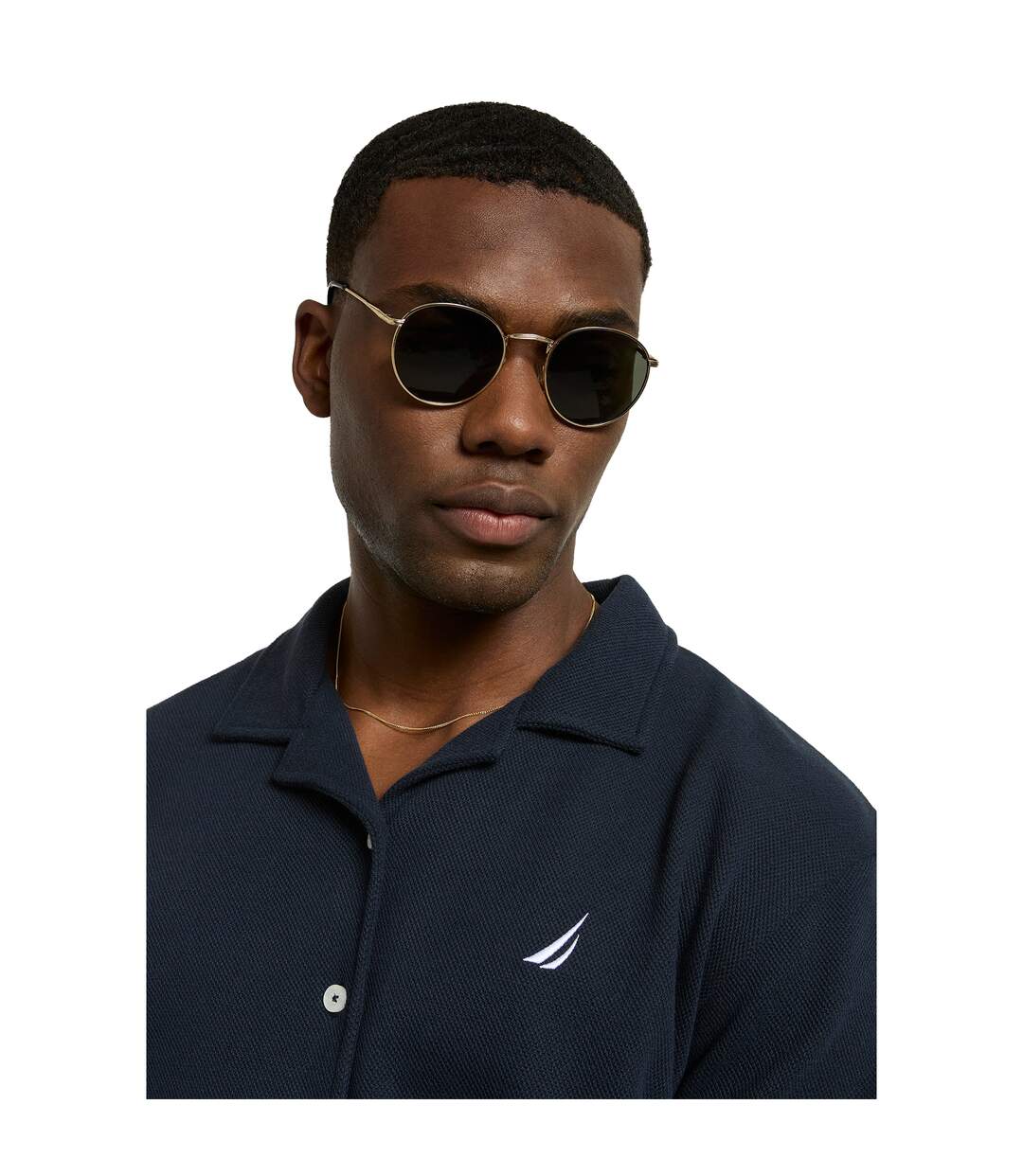 Mens Dundo Embroidered Short-sleeved Shirt Dark Navy Nautica-4