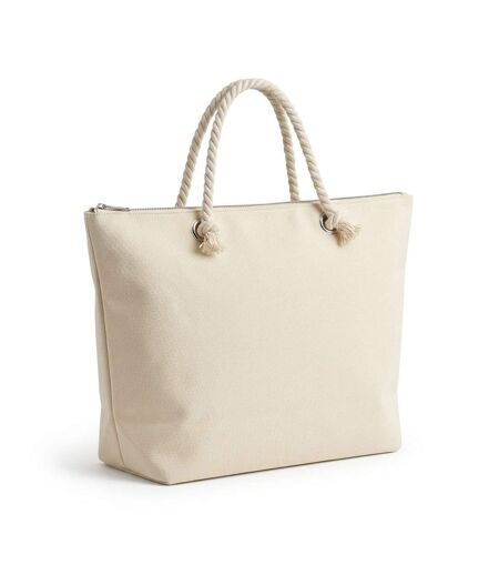 OZABI Sac de Plage Femme Jute Synthétique – Message Pailleté – Cordage
