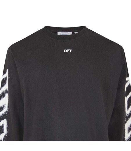 T-shirt Manches Longues Motif/style Imprimé Sur Manche Homme Noir Off White