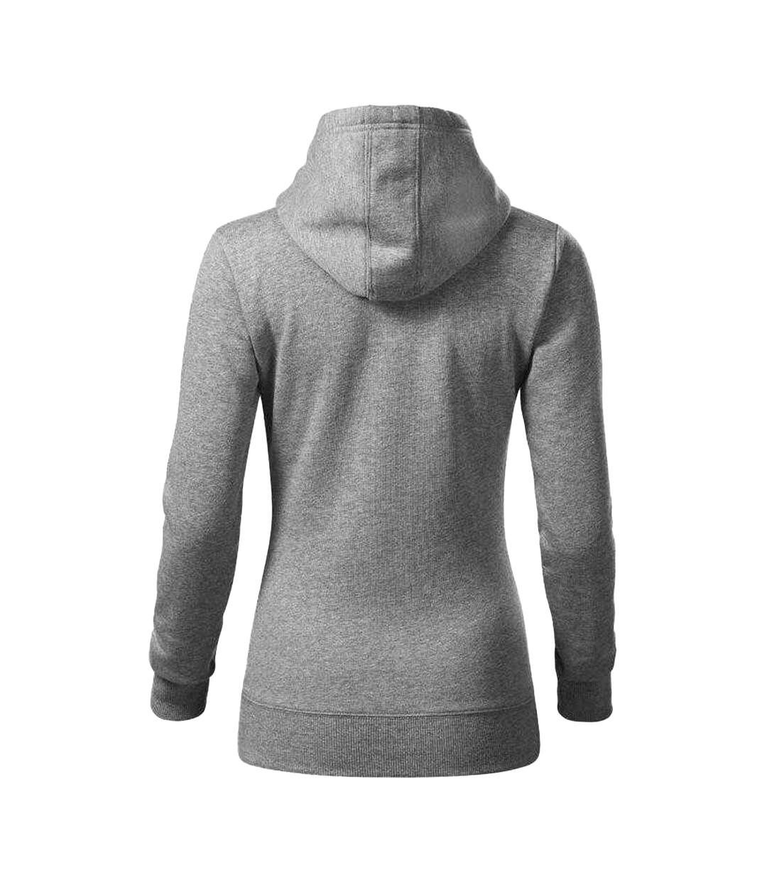 Sweat À Capuche Cape Femme Gris Malfini-2