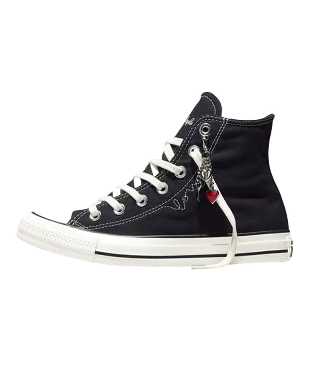 Baskets Montantes Chuck Classic Hi Femme Noir Blanc Converse-2