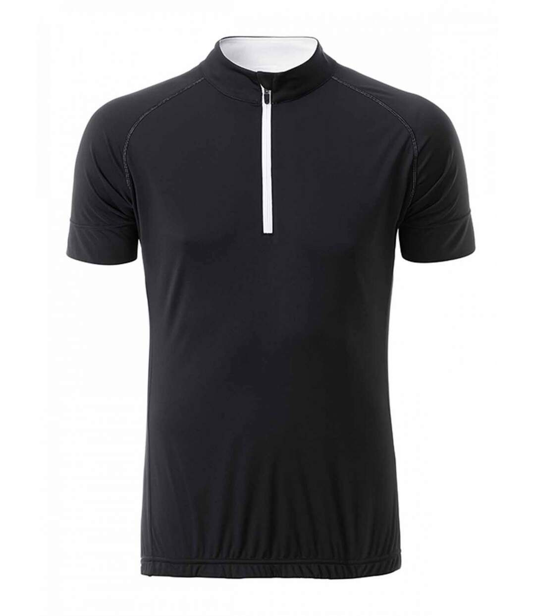 maillot cycliste demi zip - HOMME - JN514 - noir