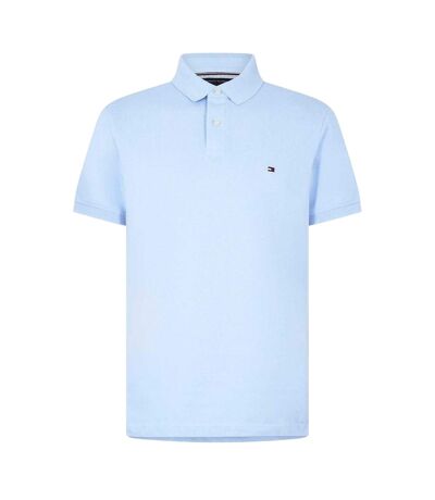 Mens 1985 Embroidered Logo Polo Shirt Breezy Blue Tommy Hilfiger