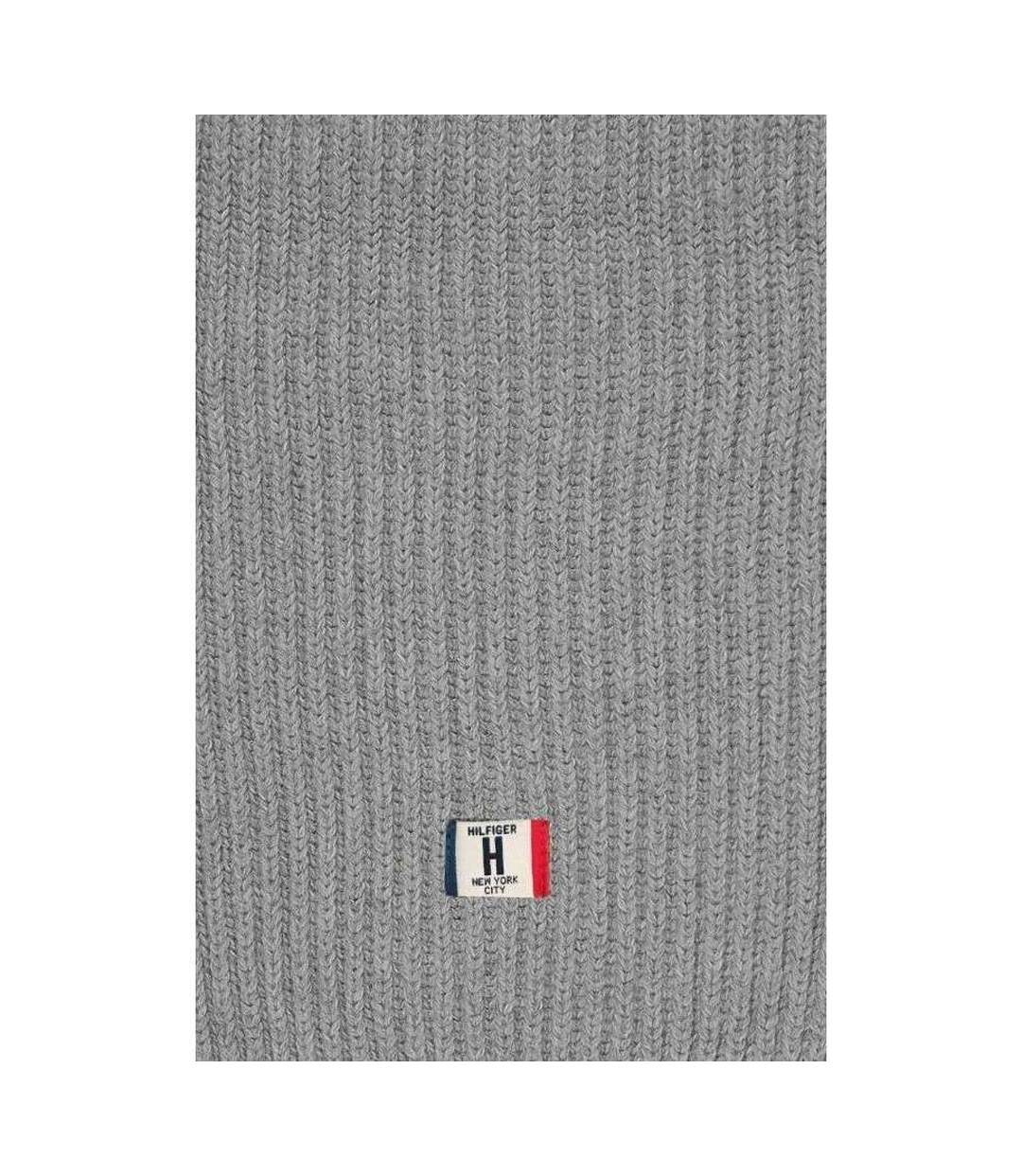 Childrens/kids Plain Knitted Scarf L Grey Tommy Hilfiger-3