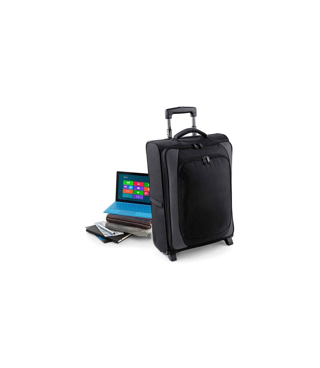 Valise cabine trolley business - QD975 - noir - compartiment renforcé laptop