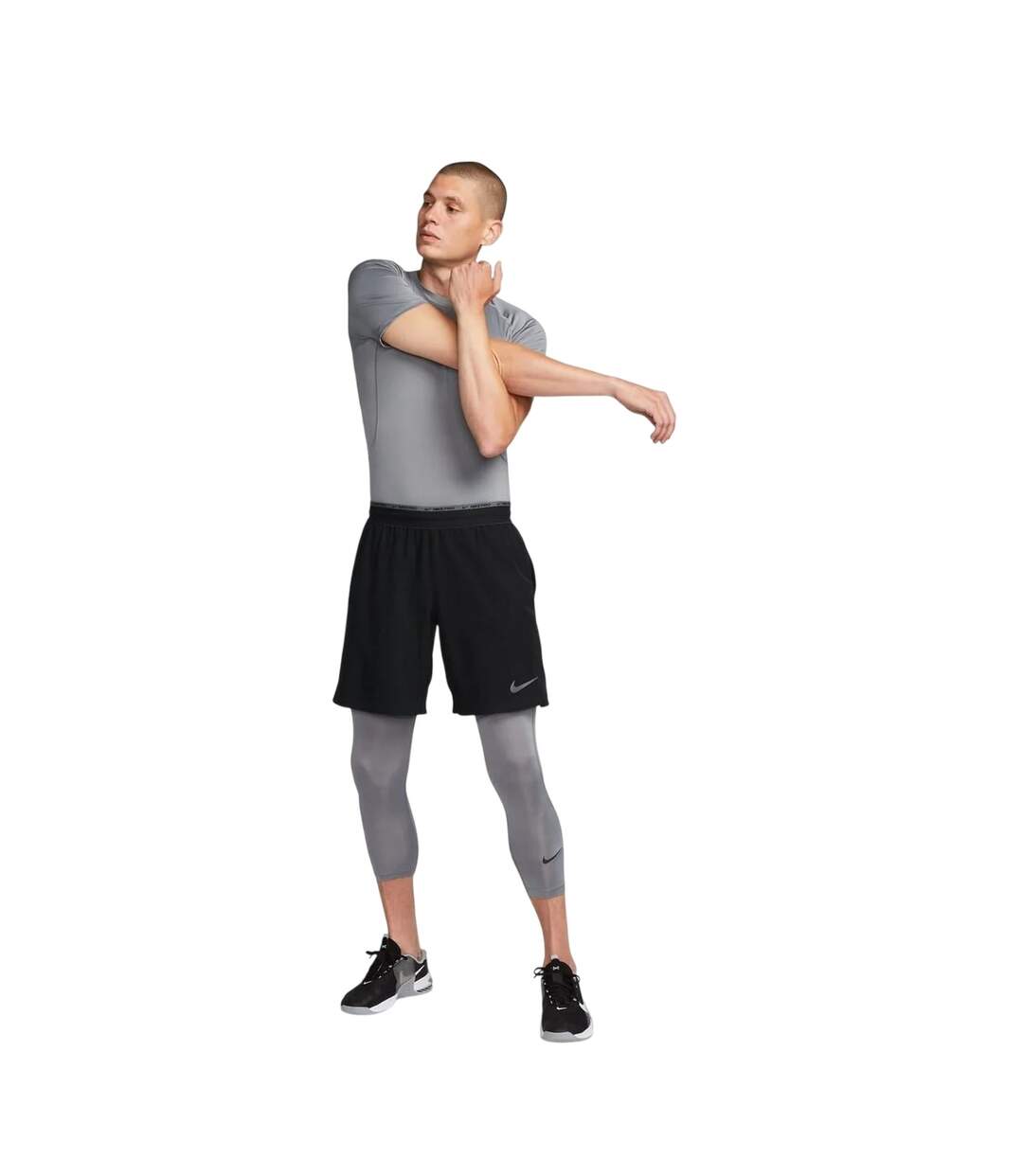 Mens Pro Core Dri-fit Compression Tight Base Layer Top Grey Nike-1