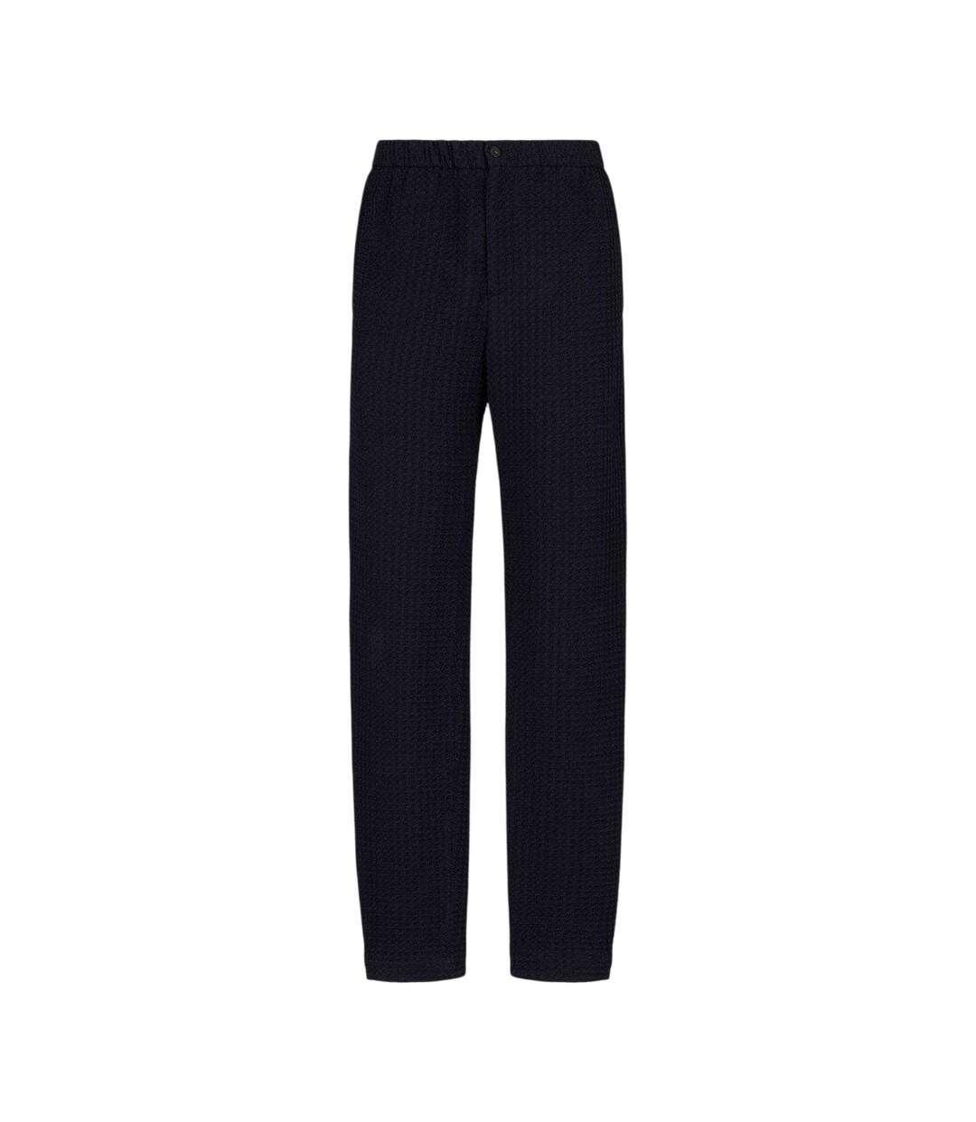 Mens Wool Blend Regular Trousers Navy Emporio Armani EA7-2