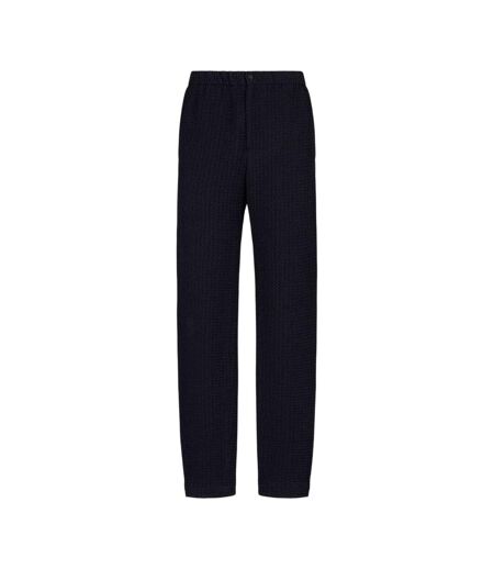 Mens Wool Blend Regular Trousers Navy Emporio Armani EA7
