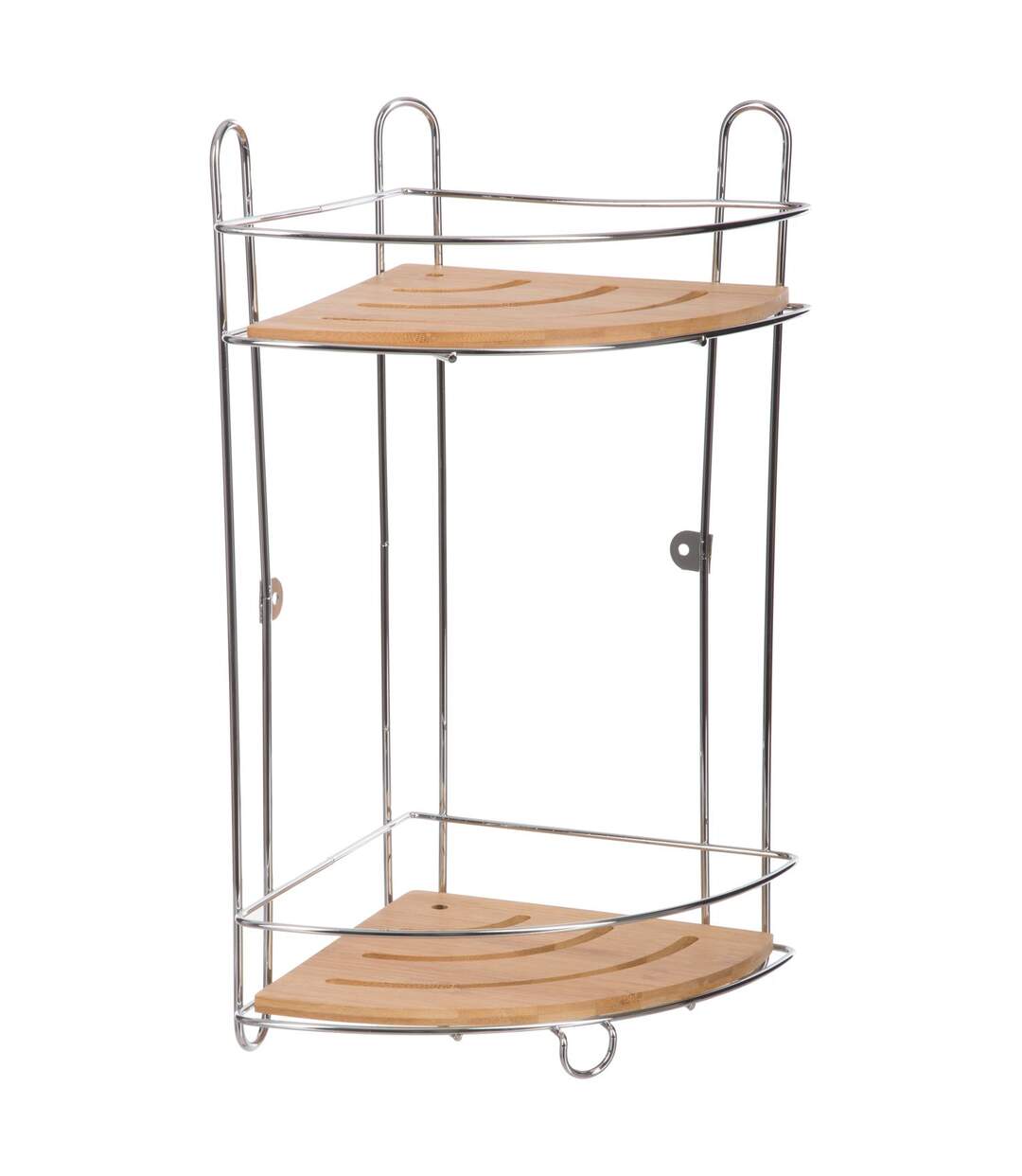 Etagère de douche en bambou Venterra - L. 27 x H. 40 cm - Marron-1