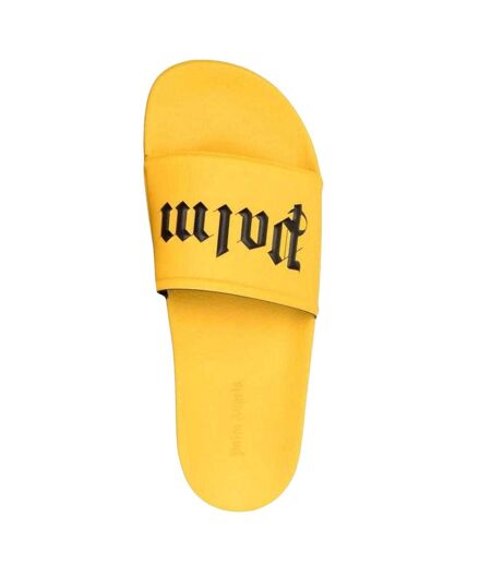 Claquettes Motif Logo Adulte Jaune Palm Angels