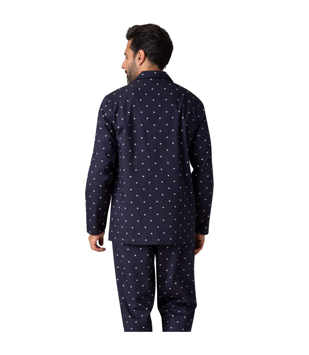 Pyjama long ouvert homme Popeline