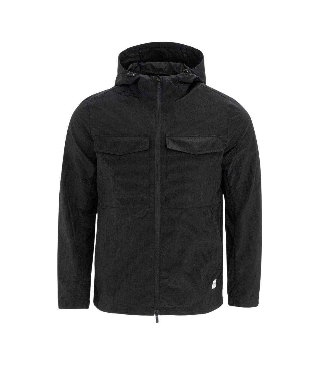 Mens Windproof Reflective Jacket Black Firetrap-1