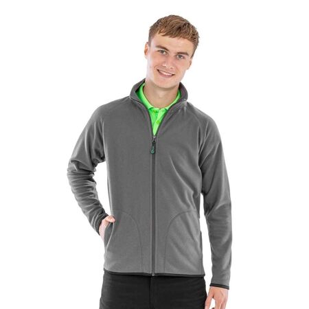 Mens fleece jacket grey Result Genuine Recycled